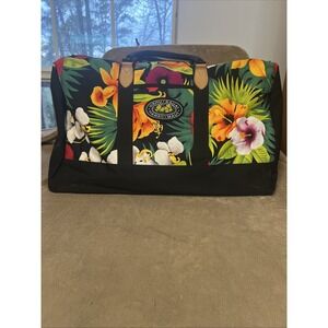 Large Travel Duffle Hawaii Maui Oahu Kauai Bag Tote Tropical Floral Vintage